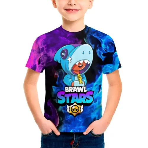 Children s T shirt 3D Brawl Stars Leon shark - Brawl Stars Plush
